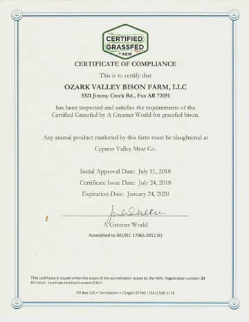 Our AWA Certificate